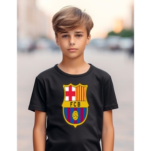 Tricou copii Barcelona FC din bumbac 100% - Img 7