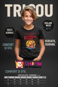 Tricou copii Capybara - Lista lucrurilor care imi place : ramen si capybara hawaii - Img 6
