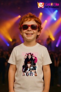 Tricou copii cu formatia BLACKPINK 2 , din bumbac 100% - Img 9
