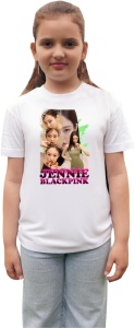 Tricou copii cu formatia BLACKPINK JENNIE , din bumbac 100% - Img 2