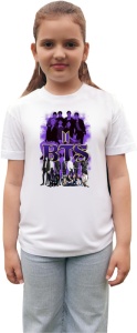 Tricou copii cu formatia BTS 8 , din bumbac 100%
