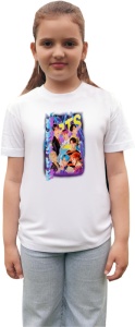 Tricou copii cu formatia BTS V , din bumbac 100% - Img 3
