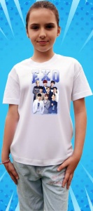 Tricou copii cu formatia EXO 9 , din bumbac 100% - Img 7