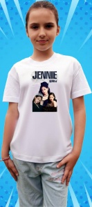 Tricou copii cu formatia JENNIE BLACK PINK , din bumbac 100% - Img 7