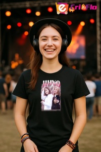 Tricou copii cu formatia JIHYO , din bumbac 100% - Img 4