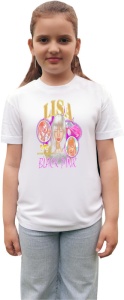 Tricou copii cu formatia LISA BLACK PINK , din bumbac 100% - Img 3