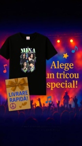 Tricou copii cu formatia MINA TWICE , din bumbac 100% - Img 7