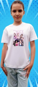 Tricou copii cu formatia TWICE 2 , din bumbac 100% - Img 7