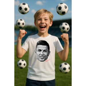 Tricou Copii cu Fotbalistul Cristiano Ronaldo - Al - Nassr - Img 6