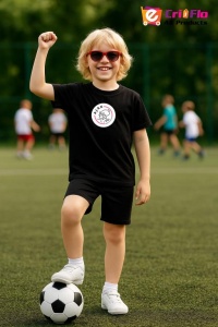 Tricou copii cu logo stema Ajax Amsterdam, din bumbac 100% - Img 6