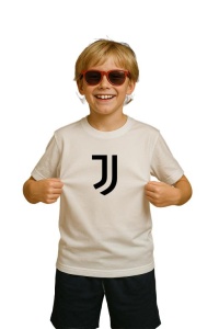 Tricou copii cu logo stema Juventus FC Italia, din bumbac 100% - Img 3