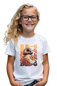 Tricou Copii din bumbac 100%, personalizat cu personajul Bb-8 - Img 2