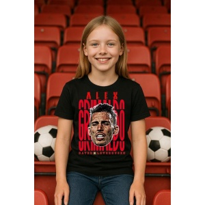 Tricou Copii din bumbac cu fotbalistul Alejandro Grimaldo Garcia-Bayer 04 Leverkusen - Img 4