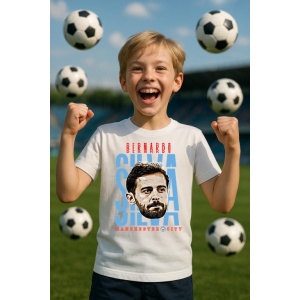 Tricou Copii din bumbac cu fotbalistul David Josue Jimenez Silva-(Retired)