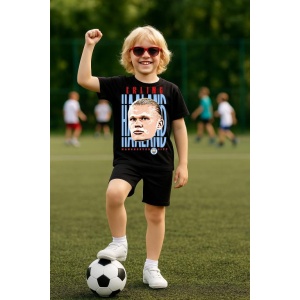 Tricou Copii din bumbac cu fotbalistul Erling Braut Haaland-Manchester City - Img 4