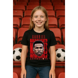 Tricou Copii din bumbac cu fotbalistul Gabriel dos Santos Magalhaes-Arsenal FC - Img 5