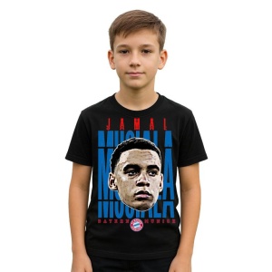 Tricou Copii din bumbac cu fotbalistul Jamal Musiala-Bayern Munchen - Img 2
