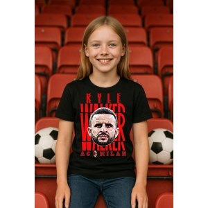 Tricou Copii din bumbac cu fotbalistul Kyle Andrew Walker-AC Milan (imprumut de la Manchester City) - Img 4