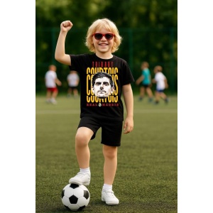Tricou Copii din bumbac cu fotbalistul Thibaut Courtois-Real Madrid - Img 6