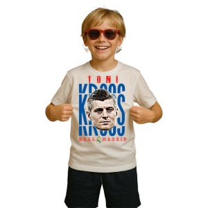 Tricou Copii din bumbac cu fotbalistul Toni Kroos-Real Madrid - Img 2
