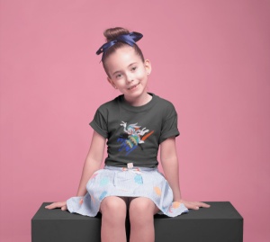 Tricou copii din bumbac personalizat haios cu Bugs din Looney Tunes - Cadou