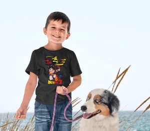 Tricou copii din bumbac personalizat haios cu Goku - Cadou - Img 3