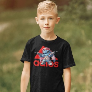 Tricou copii din bumbac personalizat haios Shooter Stitch - Cadou - Img 3
