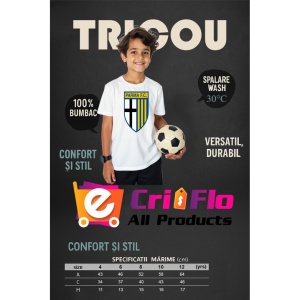 Tricou copii FC Parma din bumbac 100% - Img 2