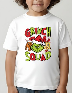 Tricou copii - Grinch Squad - Crăciun, modă, stil, cadouri, sărbători, festiv