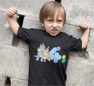 Tricou Copii Haios Personalizat - Bluey - Zi de nastere - Cadou - Img 3