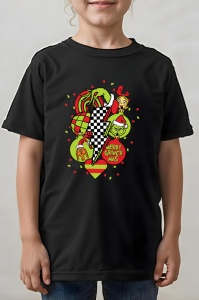Tricou copii - Merry Grinchmas - Crăciun, Grinch, sărbătoare, umor, cadouri, spirit, verde, distracție, film, clasic - Img 2