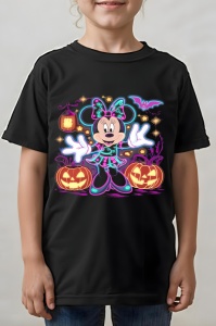 Tricou copii - NEON HAPPY MINNIE - minnie, fericire, neon, copii