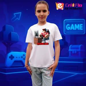 Tricou Copii Roblox Constructor Birou din bumbac 100% - Img 7
