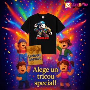Tricou Copii Roblox Piratul Intunecat New din bumbac 100% - Img 6