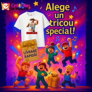 Tricou Copii Roblox Simbolul Exploziei din bumbac 100% - Img 10