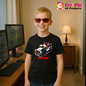 Tricou Copii Roblox Soferul Drift din bumbac 100% - Img 6