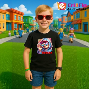 Tricou Copii Roblox Trage Retrostil din bumbac 100% - Img 5