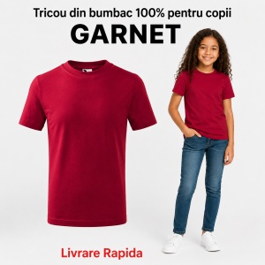 Tricou Copii Simplu din bumbac pentru Fete 135 - Img 20