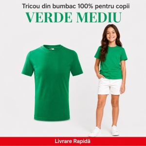 Tricou Copii Simplu din bumbac pentru Fete 135 - Img 40
