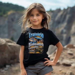 Tricou Copii Tralalelo Tra la la Bombadiro VS Tralalelo Funny Italian Brainrot Meme Graphic T-Shirt - Img 3