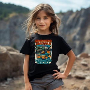 Tricou Copii Tralalelo Tra la la Bombardiro Crocodilo VS Tralalero Tralala - Italian Brainrot T-Shirt - Img 5