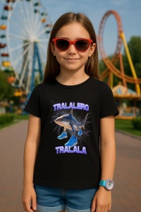 Tricou Copii Tralalelo Tra la la Tralalero Tralala Bootleg Brainrot Italian Brainrot Meme T-Shirt (1) - Img 3