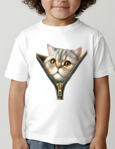 Tricou copii - Zipping Cat v9