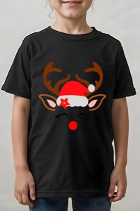 Tricou Craciun copii - Santa's reindeer - Img 2
