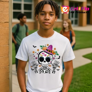 Tricou Craniu elegant cu joben stil dia de los muertos Copii | Dama | Barbat