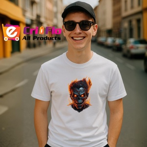 Tricou Craniu inflacarat cu ochi rosii si dinti ascutiti Copii | Dama | Barbat - Img 6
