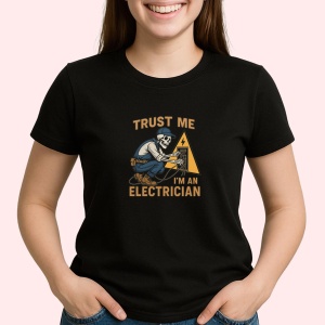 Tricou CredeNegru,ma sunt electrician Negru, Copii | Dama | Barbat
