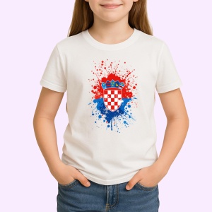 Tricou Croatia Steag Splash Art, Copii | Dama | Barbat - Img 3