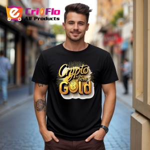Tricou Crypto is the new gold, crypto este noul aur, Copii | Dama | Barbat , tricou negru