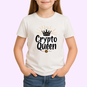 Tricou crypto queen crown style, regina crypto stil coroana, Copii | Dama | Barbat - Img 3